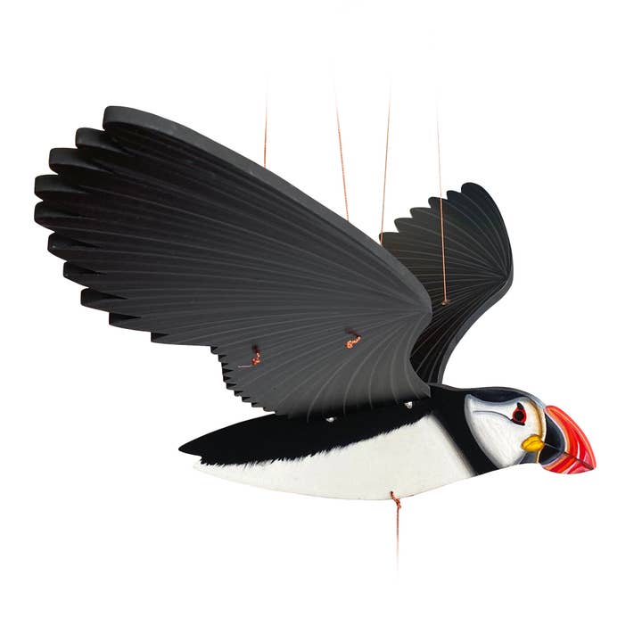 Tulia's Artisan Gallery – wholesale Mobil – Puffin flygande fågel mobil