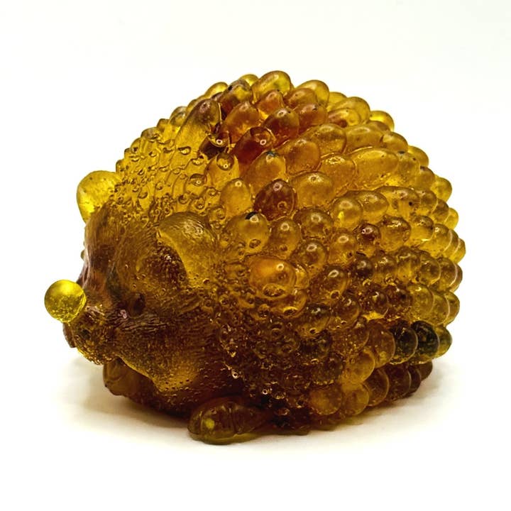 Figurine de hérisson ambre faite à la main aux États-Unis, souvenir, sculpture de hérisson en ambre de la Baltique, décoration d'intérieur, cadeau en ambre KIZIMA pour la vente par KIZIMA
