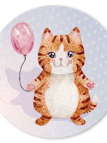 Chat avec ballon, sans titre (rond), PK561 pour la vente par Actetre Deutschland Gmbh