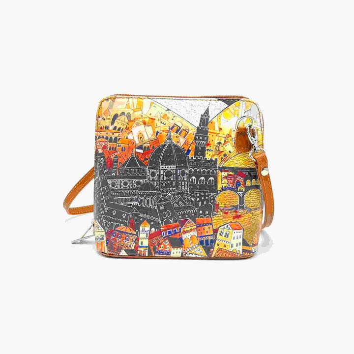 Suie Valentini srl - Wholesale Crossbody Bag - Women's - Printed genuine leather handbag, Made in Italy, art. 1124936