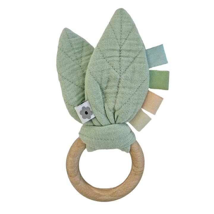 Organisches Knisterspielzeug Blätter Cameo Grün für den Großhandel von Summerville organic