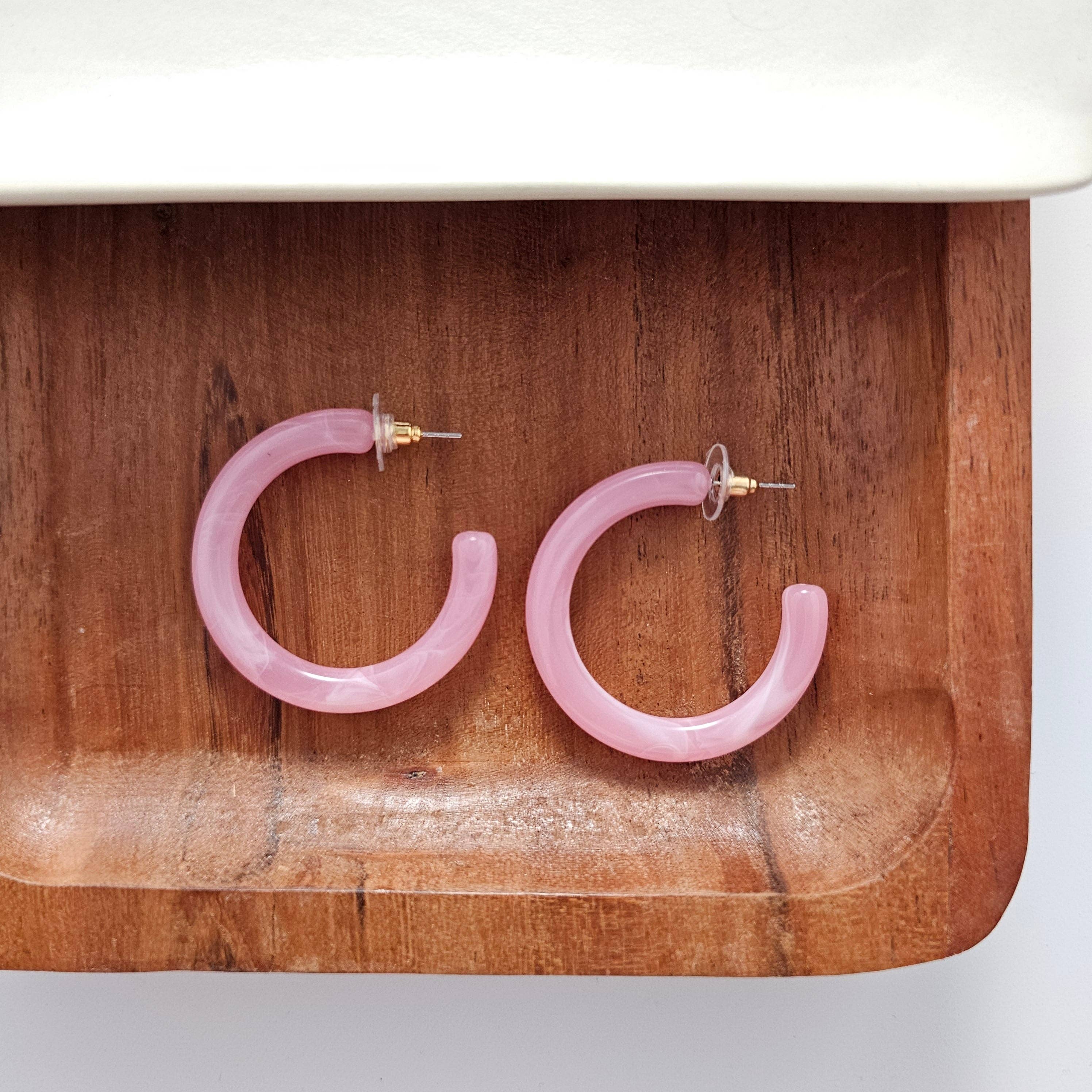 Spiffy & Splendid - Wholesale Hoop Earrings - Josie Hoops - Pink // Jewelry, Earrings, Gift6