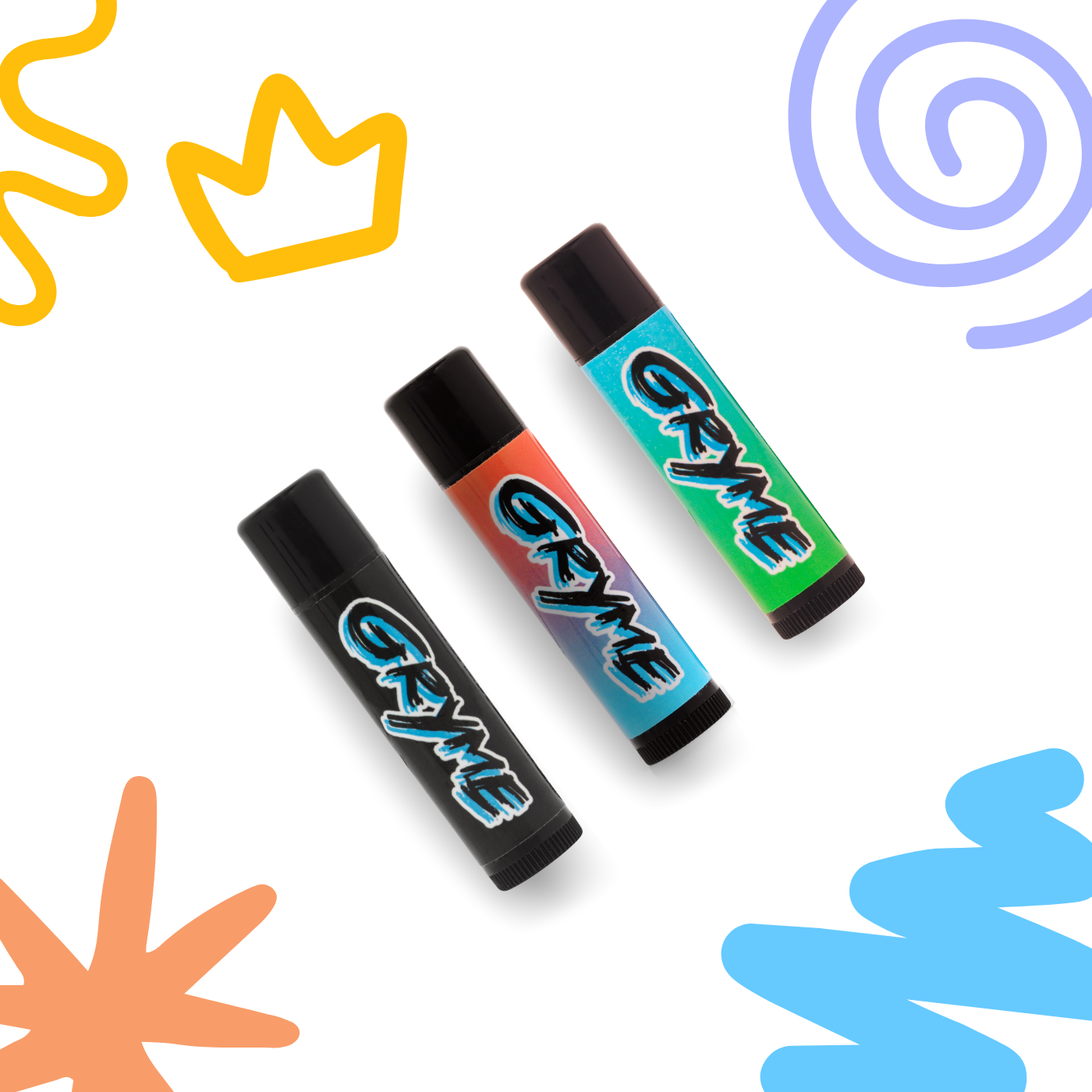 Gryme - Wholesale Lip Balm - Gryme No Shine Lip Balm - Unscented (set of 3)8