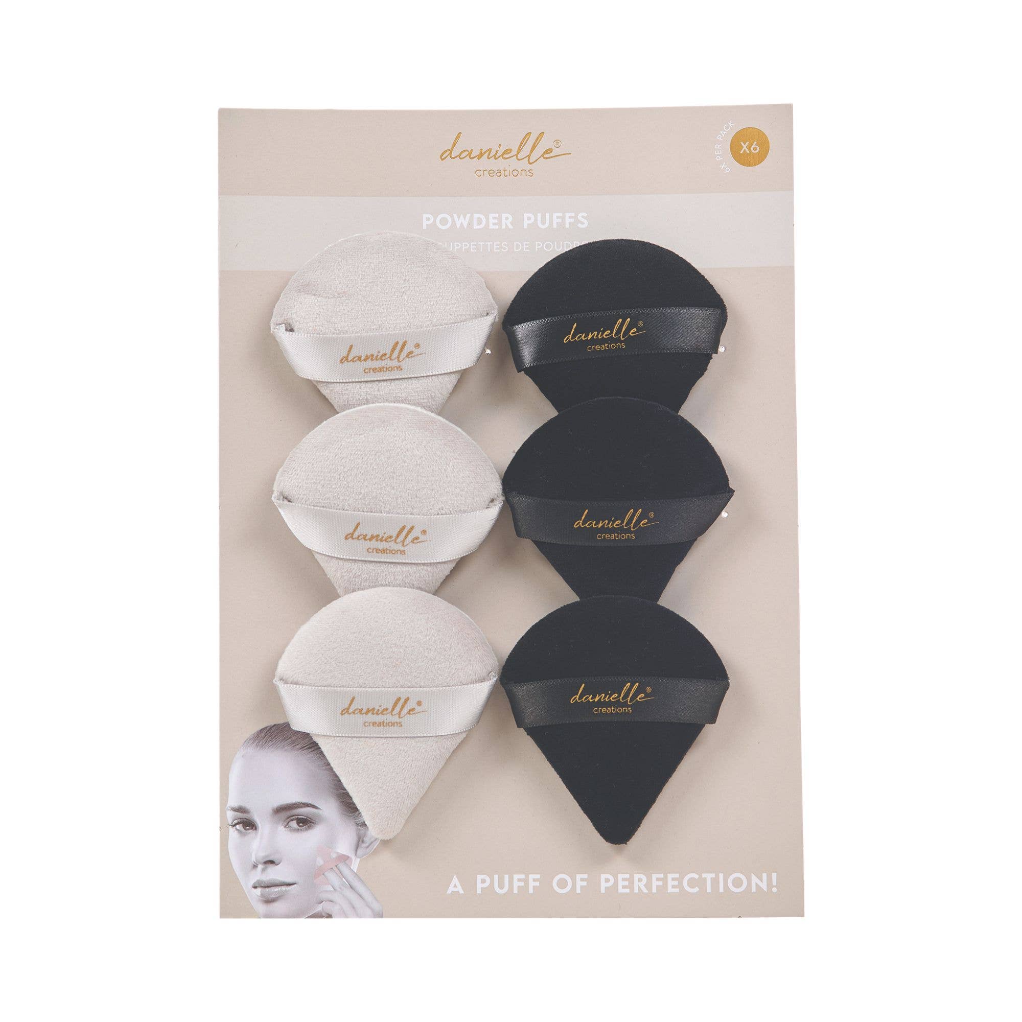 Danielle Creations – wholesale Make-up sponge/blender – Danielle Creations Powder Puff Set 6pc1