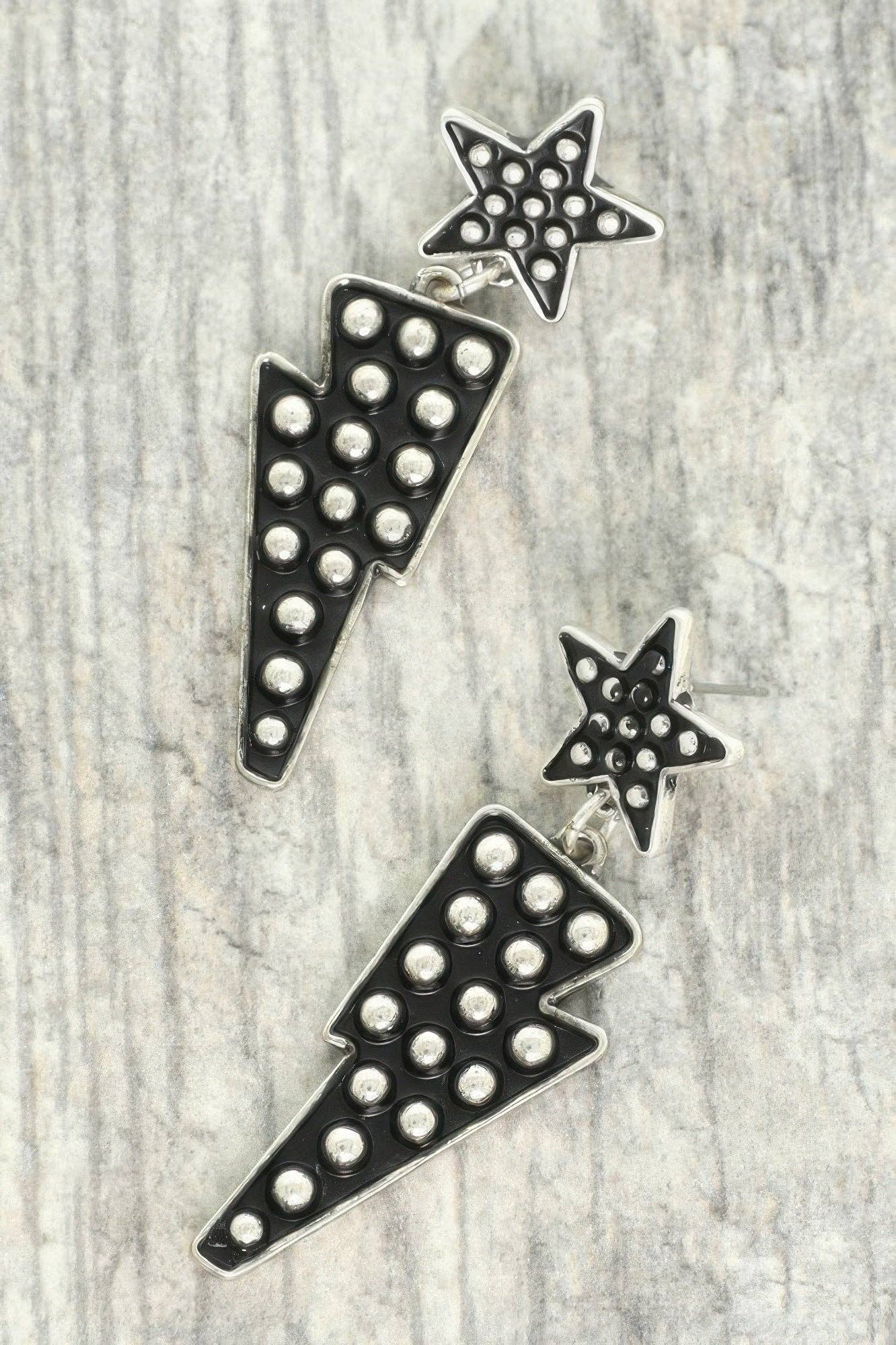 CC Wholesale Clothing – wholesale Dangle earrings – Western Bubble Thunder Post Dangle Earrings0