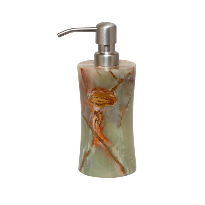 Marble Crafter - Wholesale Soap Dispenser - Vinca Collection Whirl Green Onyx Soap Dispenser