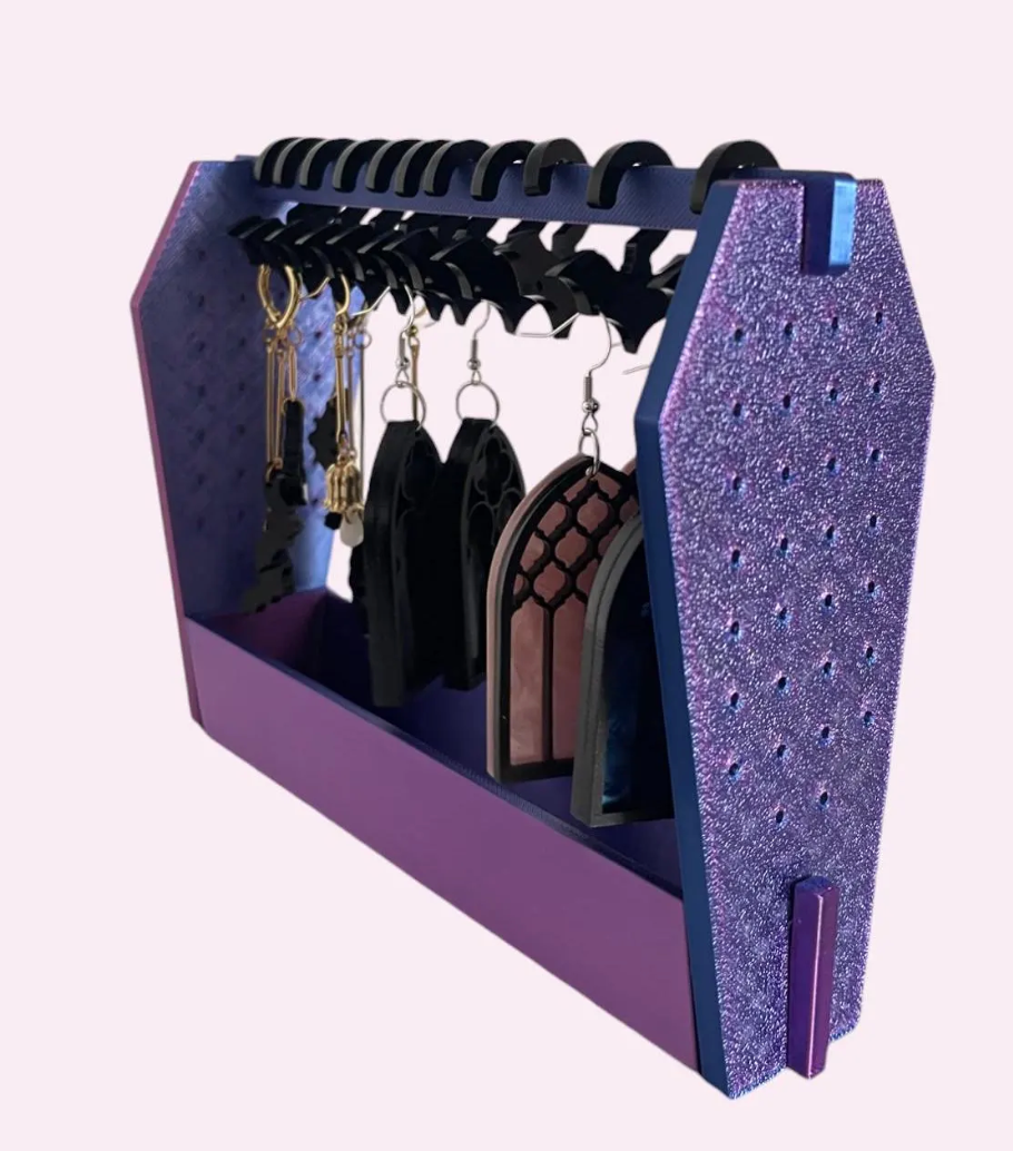 Cherry Moonlight Co – wholesale Jewellery stand & display – Gothic Earring Stand Coffin Wardrobe1