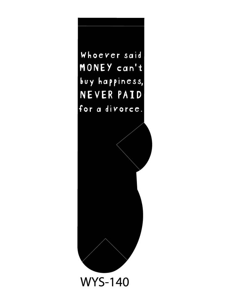 FOOZYS Fun Socks - Wholesale Socks - Unisex - Whoever said money can't buy happiness, never paid for a div0