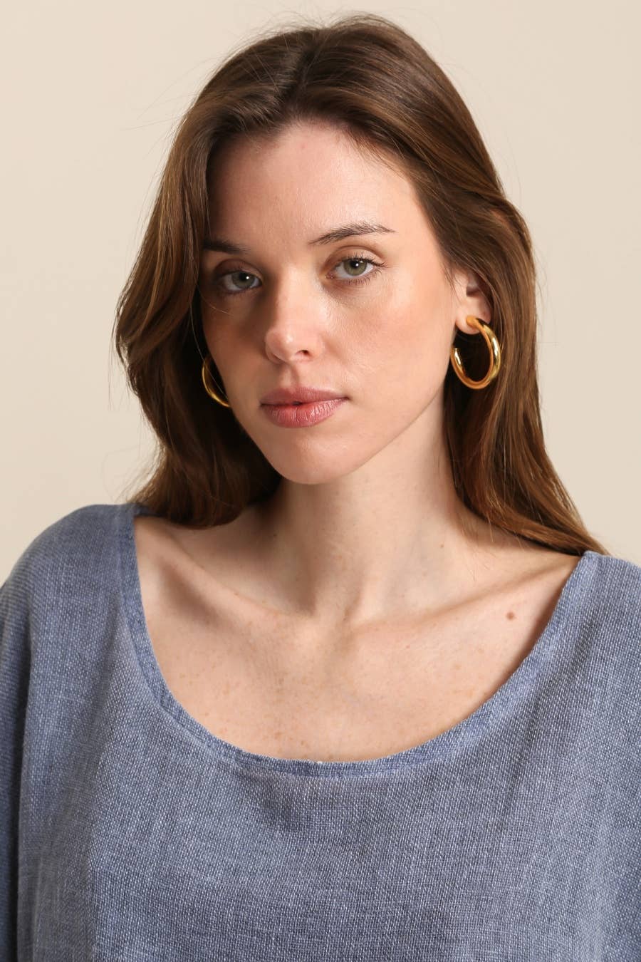 LÉA & LUC - Wholesale Tunic - Women's - Blouse in 50% linen and 50% cotton REF. 46498