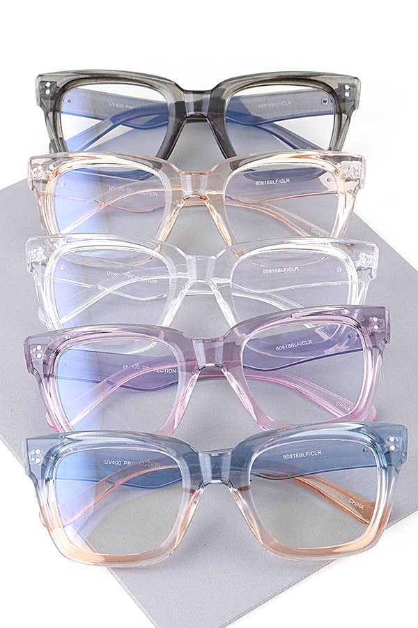 LA Jewelry Plaza - Vente Lunettes de vue – femme - Ensemble de lunettes de chat carrées Blue Light Block0