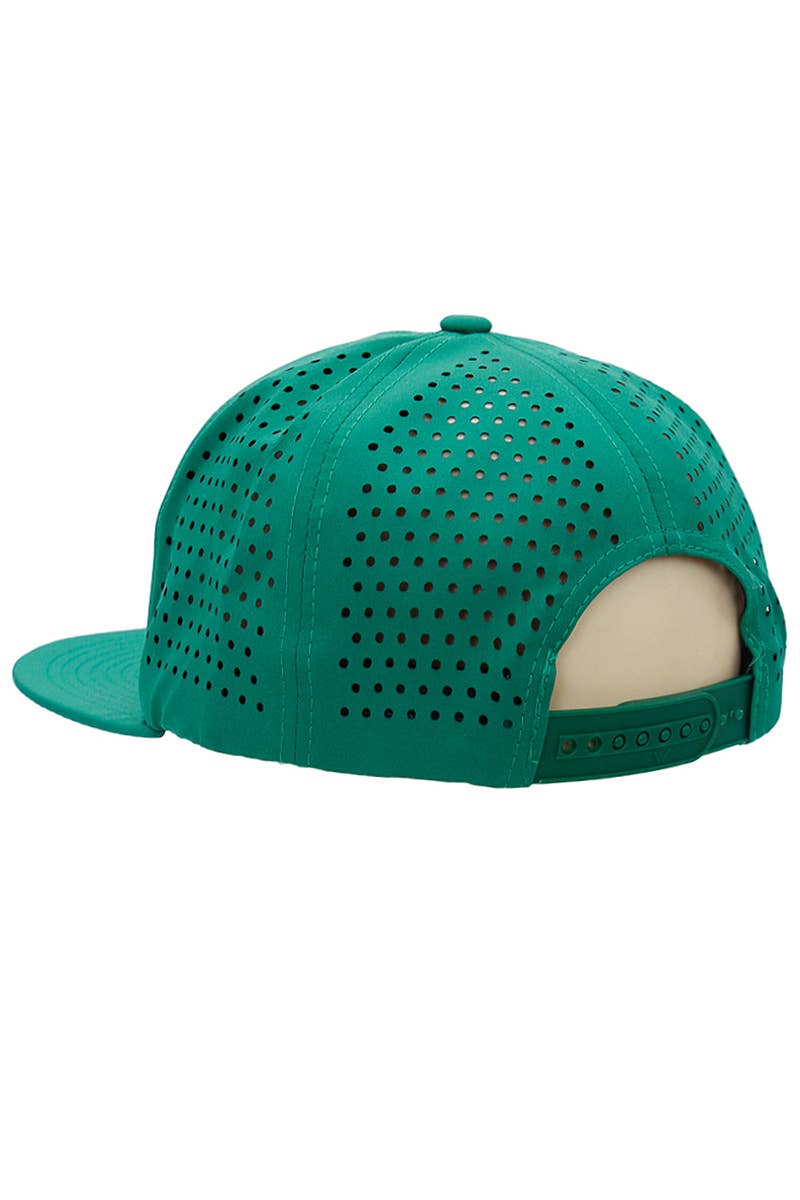 Cap Zone - Wholesale Flat Brim Cap - Men's - 7 Panel Perforated Cotton Poly Blend Snapback9