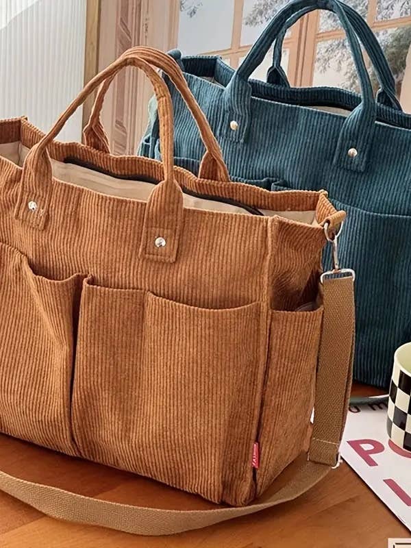 Fall Corduroy Tote Bags and other Purchase Wholesale fall sets. Free Returns & Net 60 Terms on Faire trending on Faire.