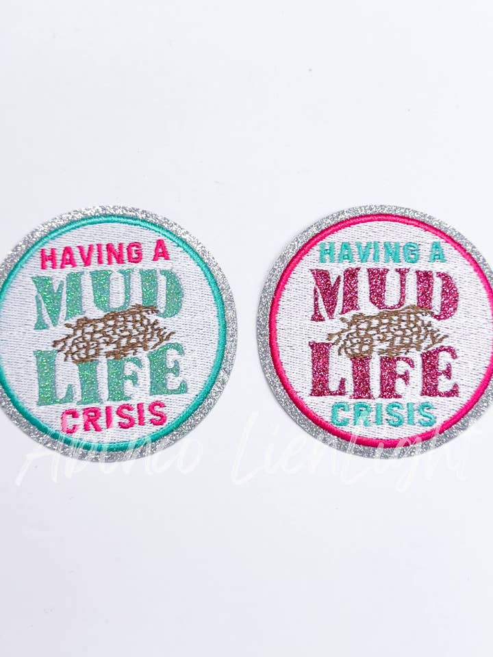Having A Mud Life Crisis SXS Off Road Glitter Patch for wholesale by ABLNco