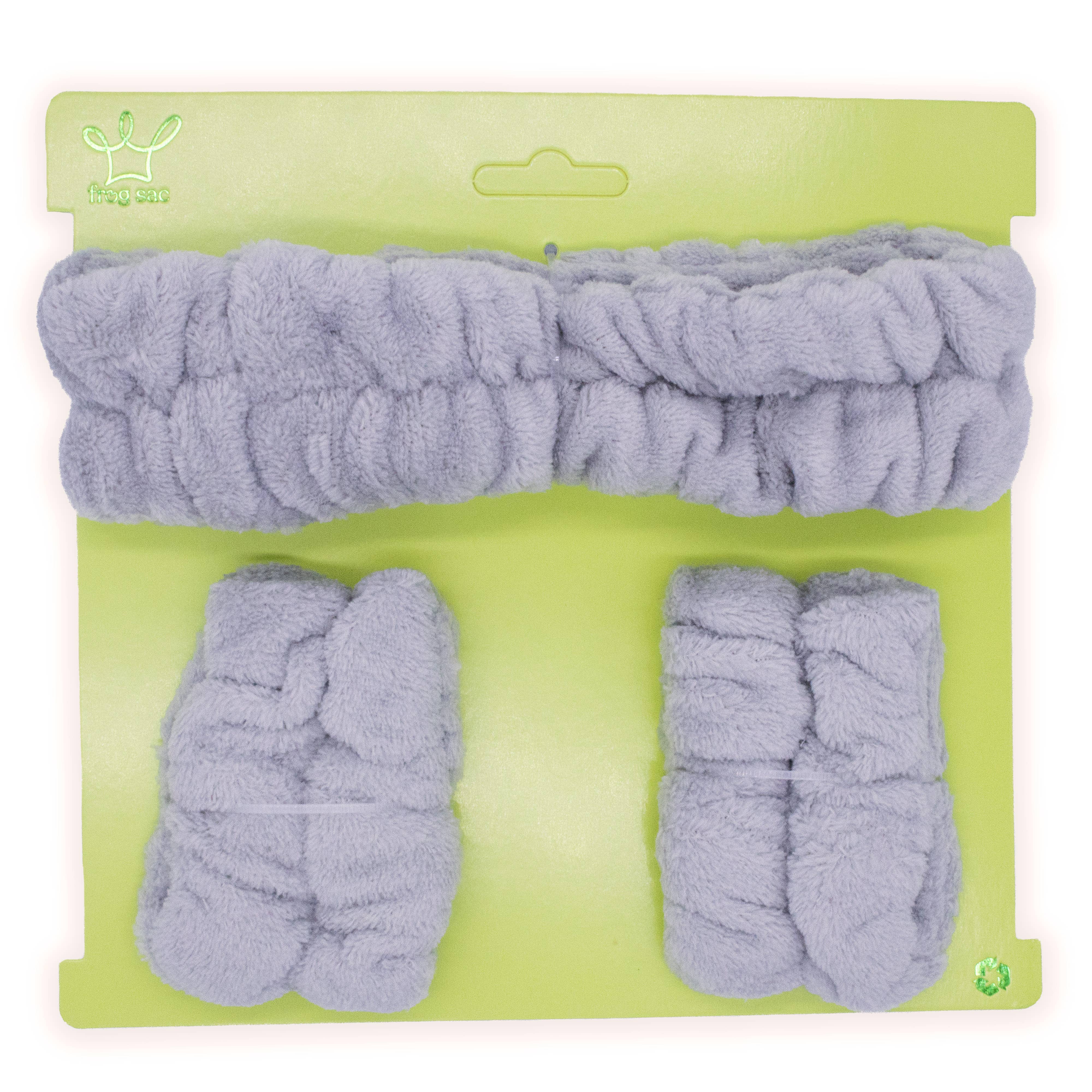 Frog Sac - Wholesale Spa Headband - Spa Headband - Skincare Headband & Wristband Set1