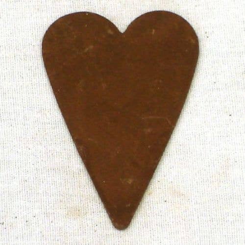 1" Flat Rusty Heart for wholesale by A.T. Imports