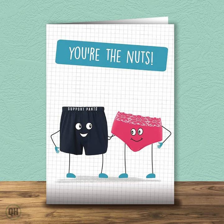Du är nötterna! - Roligt födelsedagskort för wholesale av Quitting Hollywood