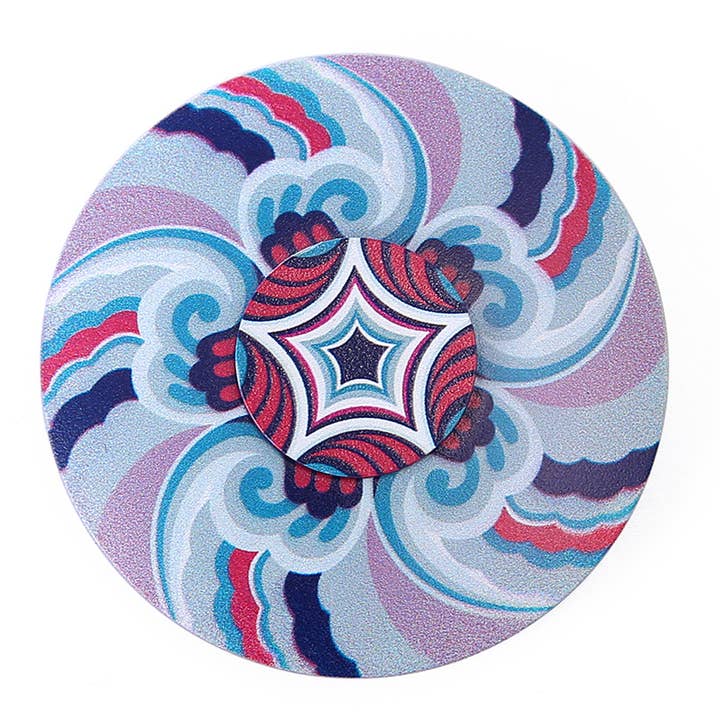 Mad Style - Wholesale Fidget Toy - Kids - Blue Mandala Mad Metal Spinner