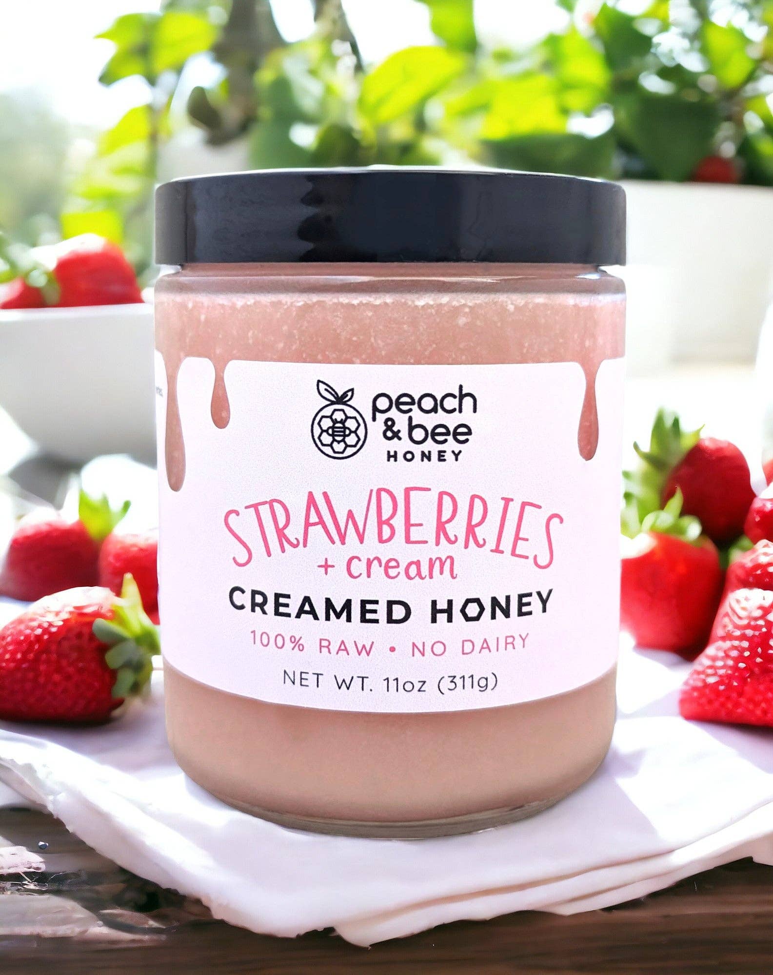 Peach & Bee Honey – Großhandel Honig – Erdbeeren + Sahnehonig