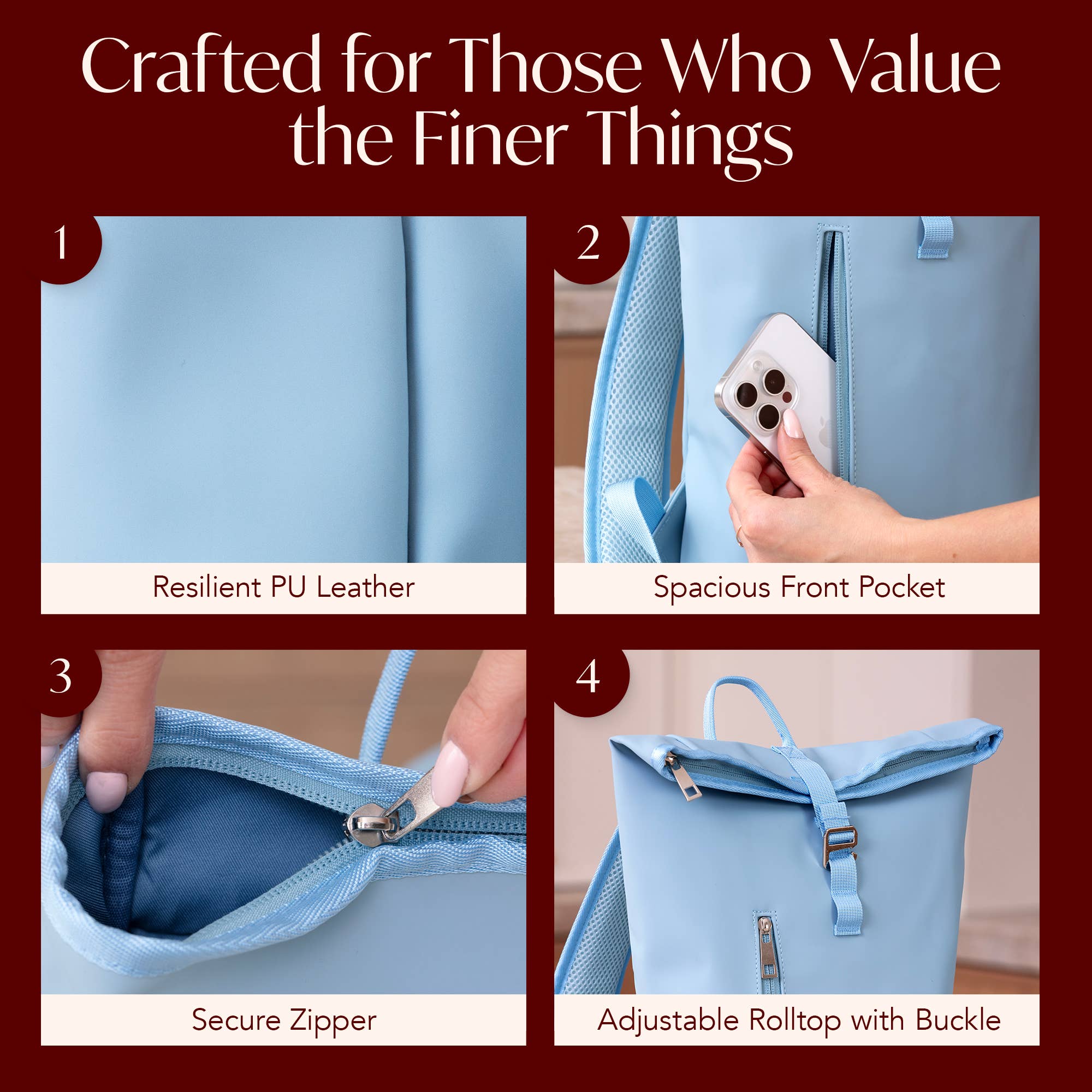 Vin Fresco - Vente Sacs pour bouteilles de vin - Sac à dos à vin à deux bouteilles Vin Fresco avec rabat roulant10