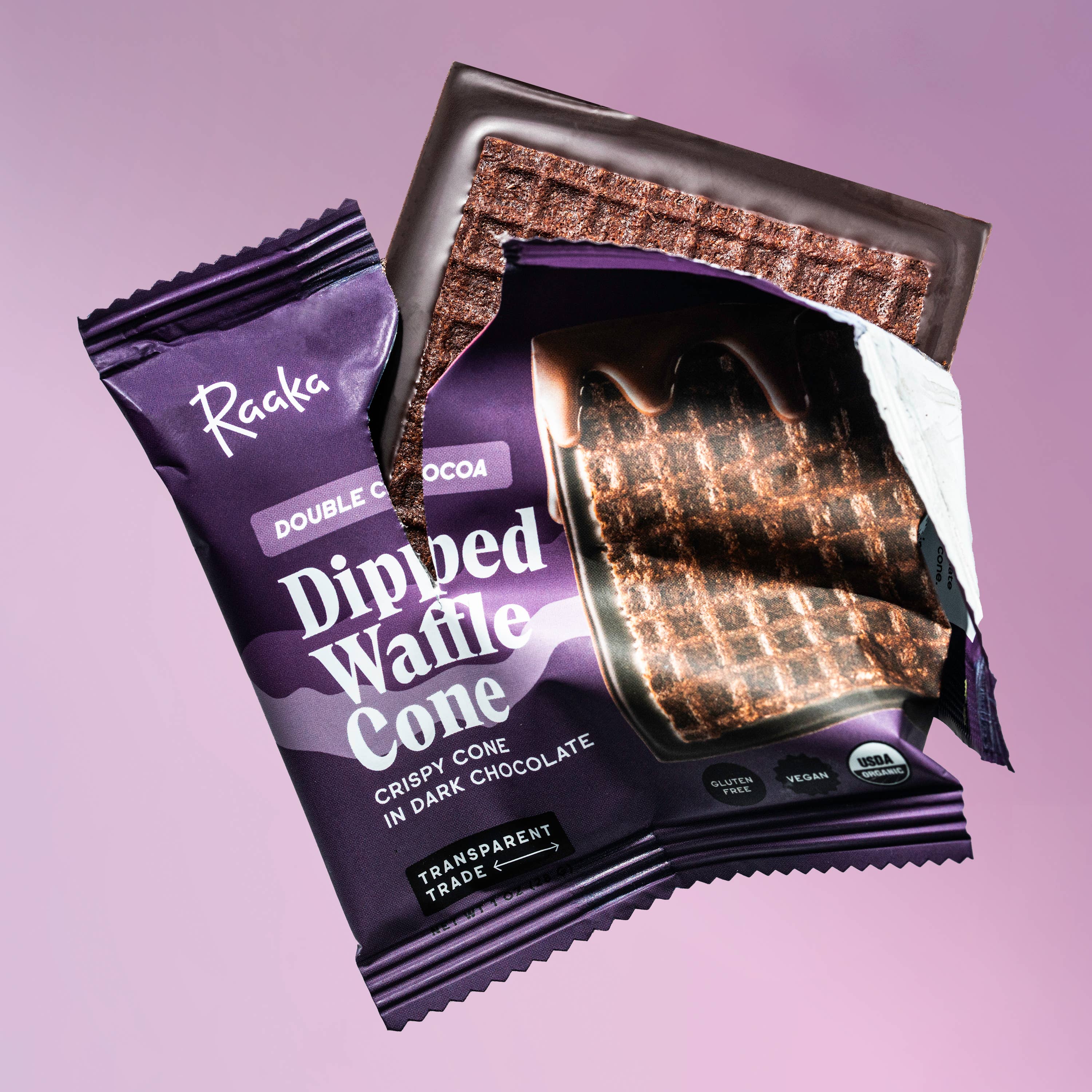 Raaka Chocolate - Wholesale Chocolate Bar - Double Cocoa Waffle Cone Chocolate Bar2