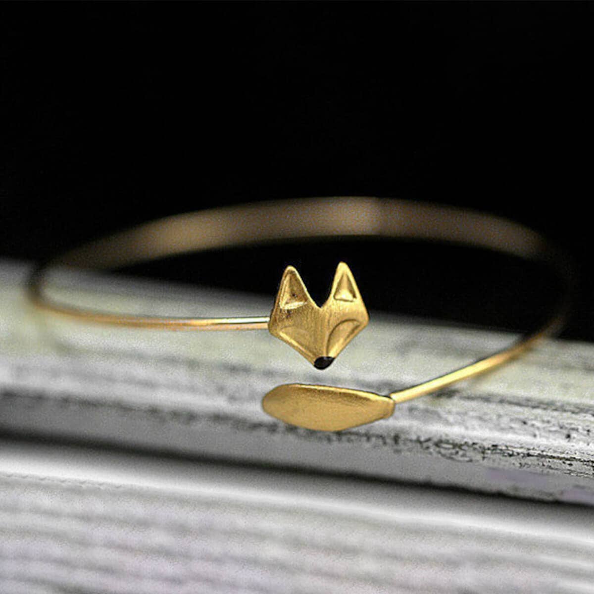 Ashlen - Wholesale Cuff Bracelet - GOLD FOX BANGLE0