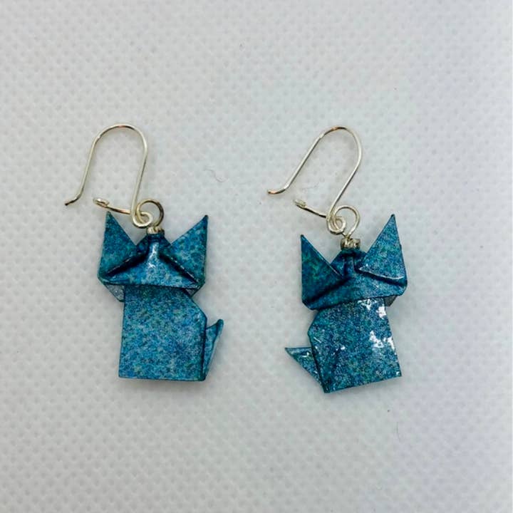 Orecchini a forma di gatto in origami per la vendita all'ingrosso da parte di L'éco maison décoration