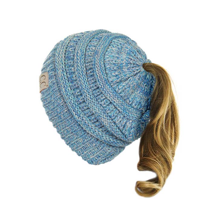 Hana - Wholesale Beanie - Kids - C.C Kids Four Tone Ponytail Beanie