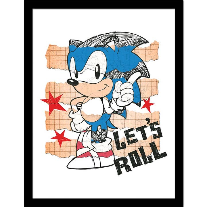 Pyramid International - Wholesale Art Print - Sonic The Hedgehog (Let'S Roll 2) Wall Art Print