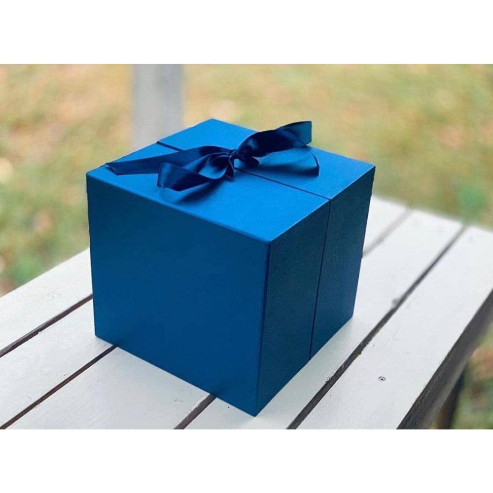 UNIKPACKAGING – Großhandel Geschenkboxen – Große quadratische Überraschungs-Blumenschachtel – mit Plastikeinsatz17