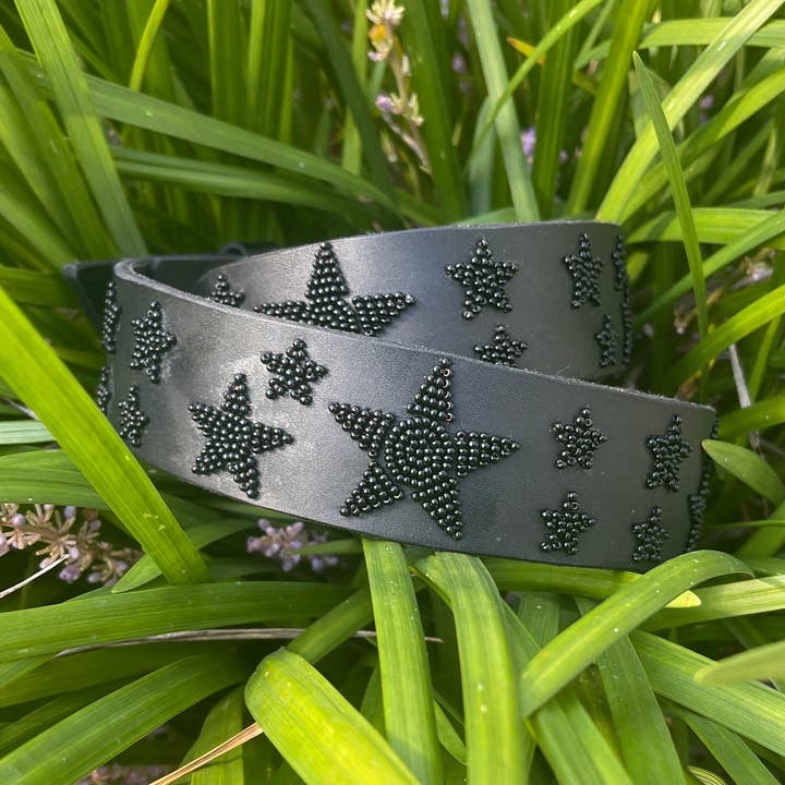 Black Stars Beaded Dog Collar for wholesale by The Kenyan Collection Inc. dba TKC Inc