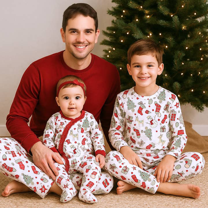 Christmas Cheer Family Matching Soft Bamboo Pajamas for wholesale by Tesa Babe