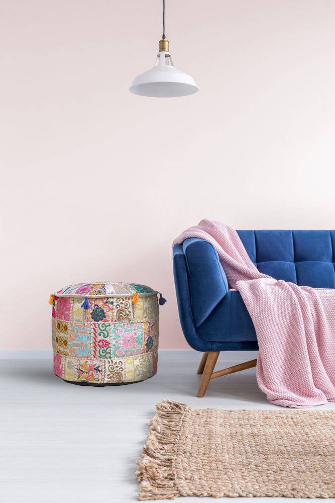 Aakriti Inc. - Wholesale Pouf - Aakriti Gallery Indian Pouf Footstool Ethnic Pouf Cover1