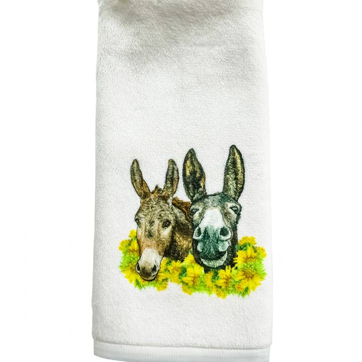 Dusty & Delilah Designs - Venta al por mayor Paños de cocina - Toalla de cocina o toalla de mano - Burros y girasoles