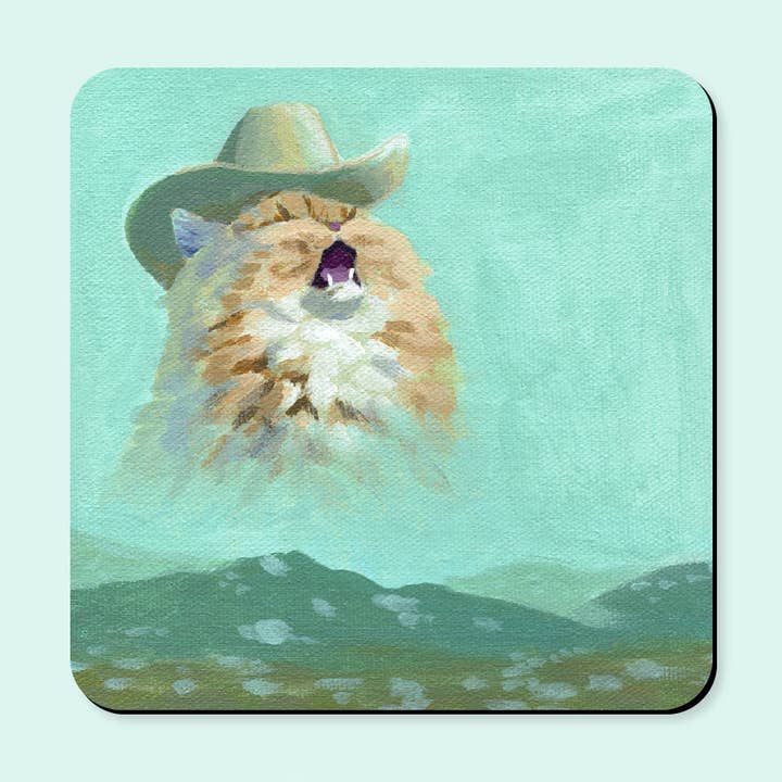 Cowboy Cat Magnet for wholesale by Robin Good Art & Design
