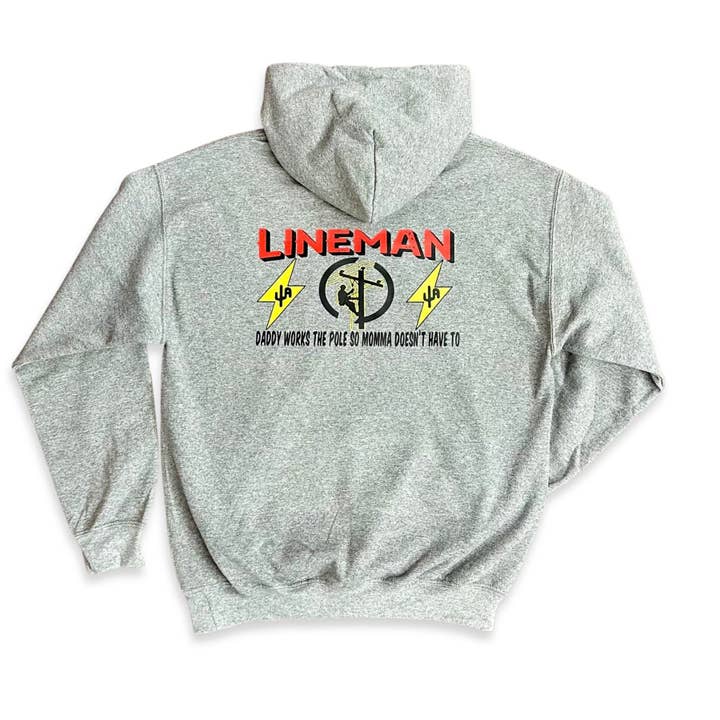 "Lineman" - Grafitgrå huvtröja för vuxna (2024) för wholesale av Cactus Alley Hat Co.