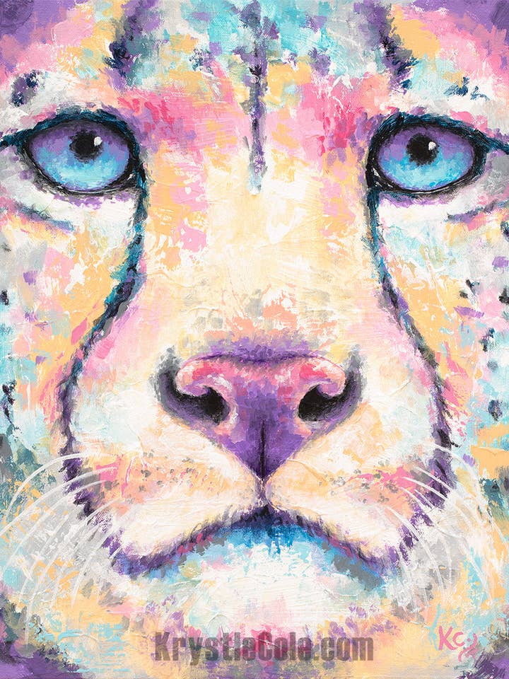 Geparden-Kunstdruck für den Großhandel von Krystle Cole Fine Art