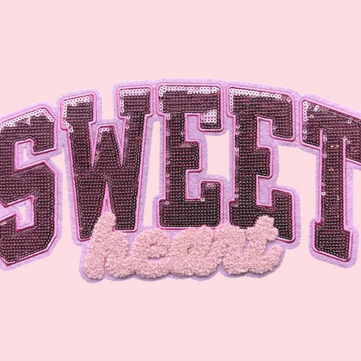 Sweetheart Chenille Valentine's Day Iron On Patch for wholesale by Rosie Posie Patches