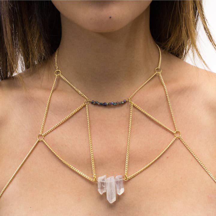 Choker met kristallen lichaam voor wholesale door VidaKush