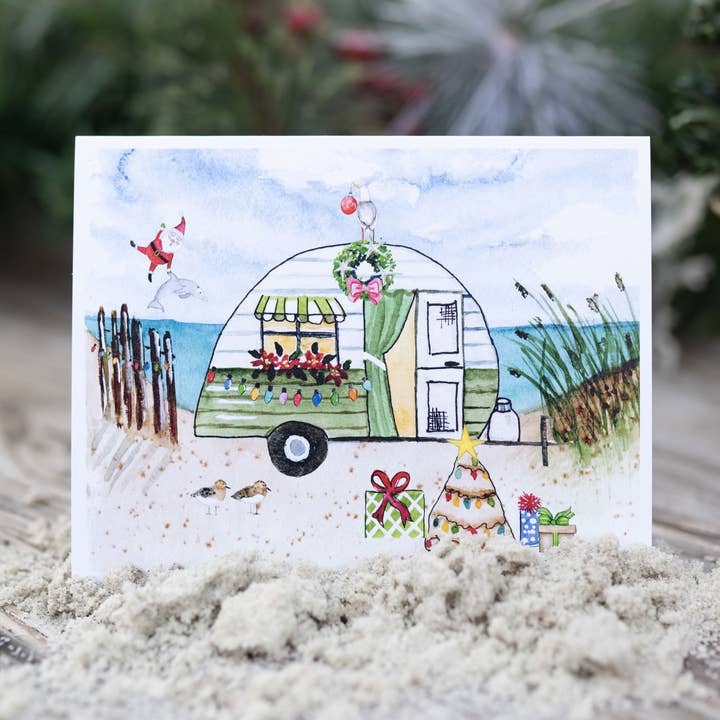 CARTE RV JAMBOREE - larme verte pour la vente par Watercolor Whimsy