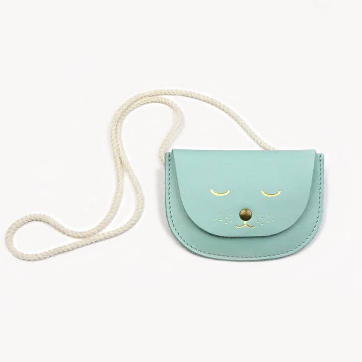 BARNABÉ AIME LE CAFÉ - Wholesale Crossbody Bag - Kids - Leather bag for little girls - cat model