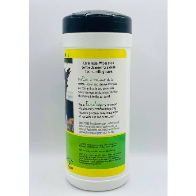 Carefree Enzymes – wholesale Pet grooming aid – Dog – Ear & Facial Wipes (Equine) 40 cnt