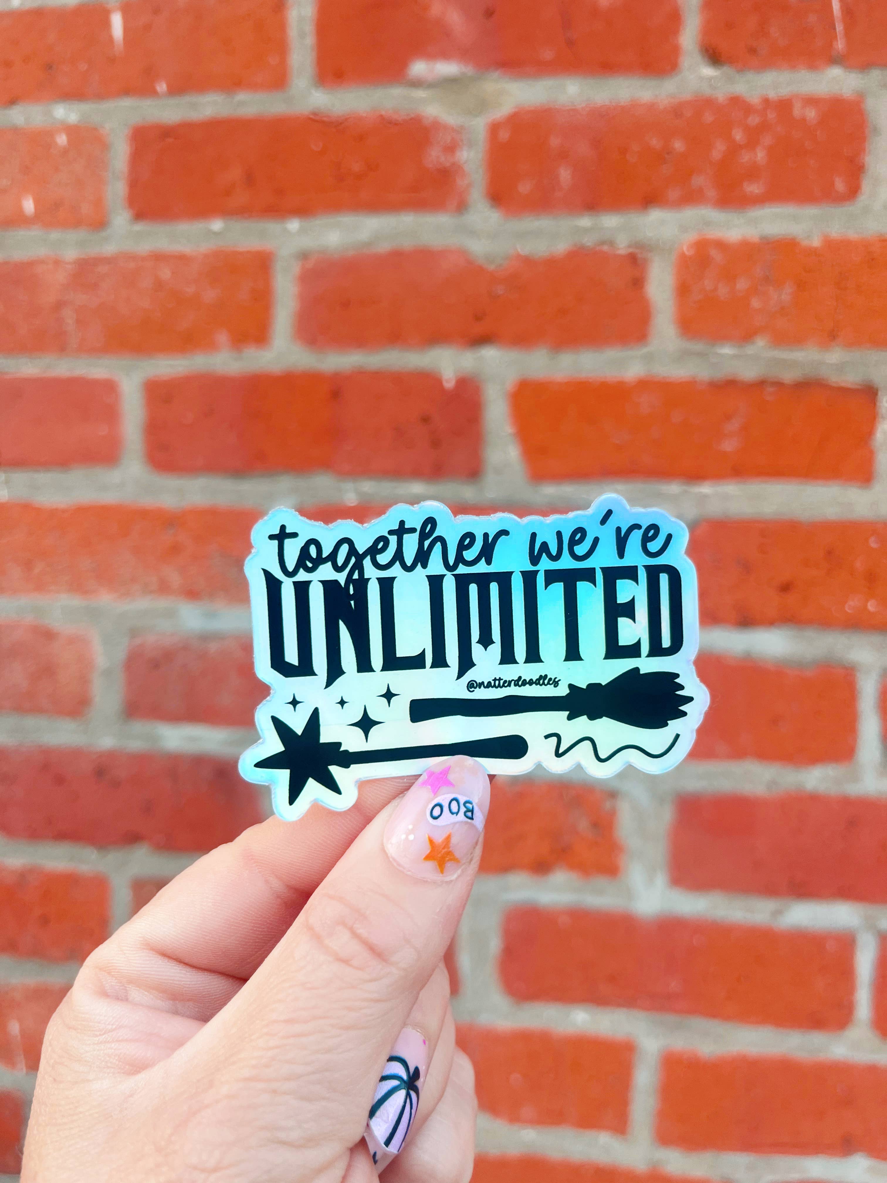 NatterDoodle - Wholesale Sticker - Together We're Unlimited Wicked Movie Musical Vinyl Sticker