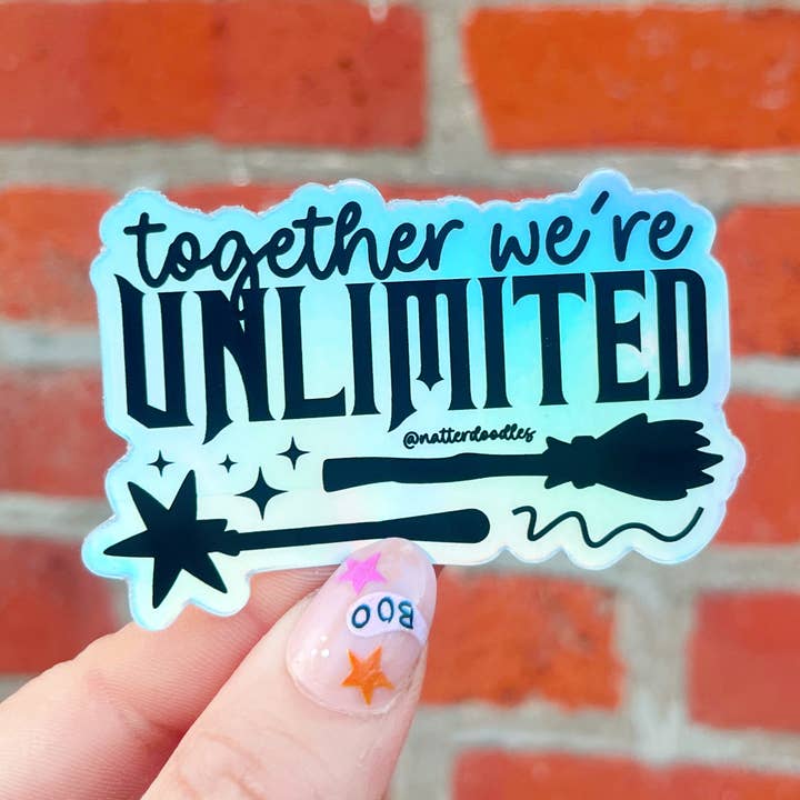 NatterDoodle - Wholesale Sticker - Together We're Unlimited Wicked Movie Musical Vinyl Sticker0