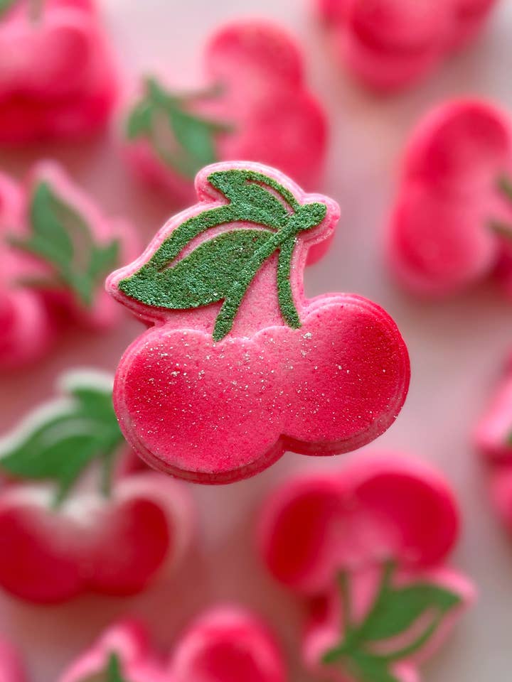 Cherry Bath Bomb for wholesale by The Sister Made