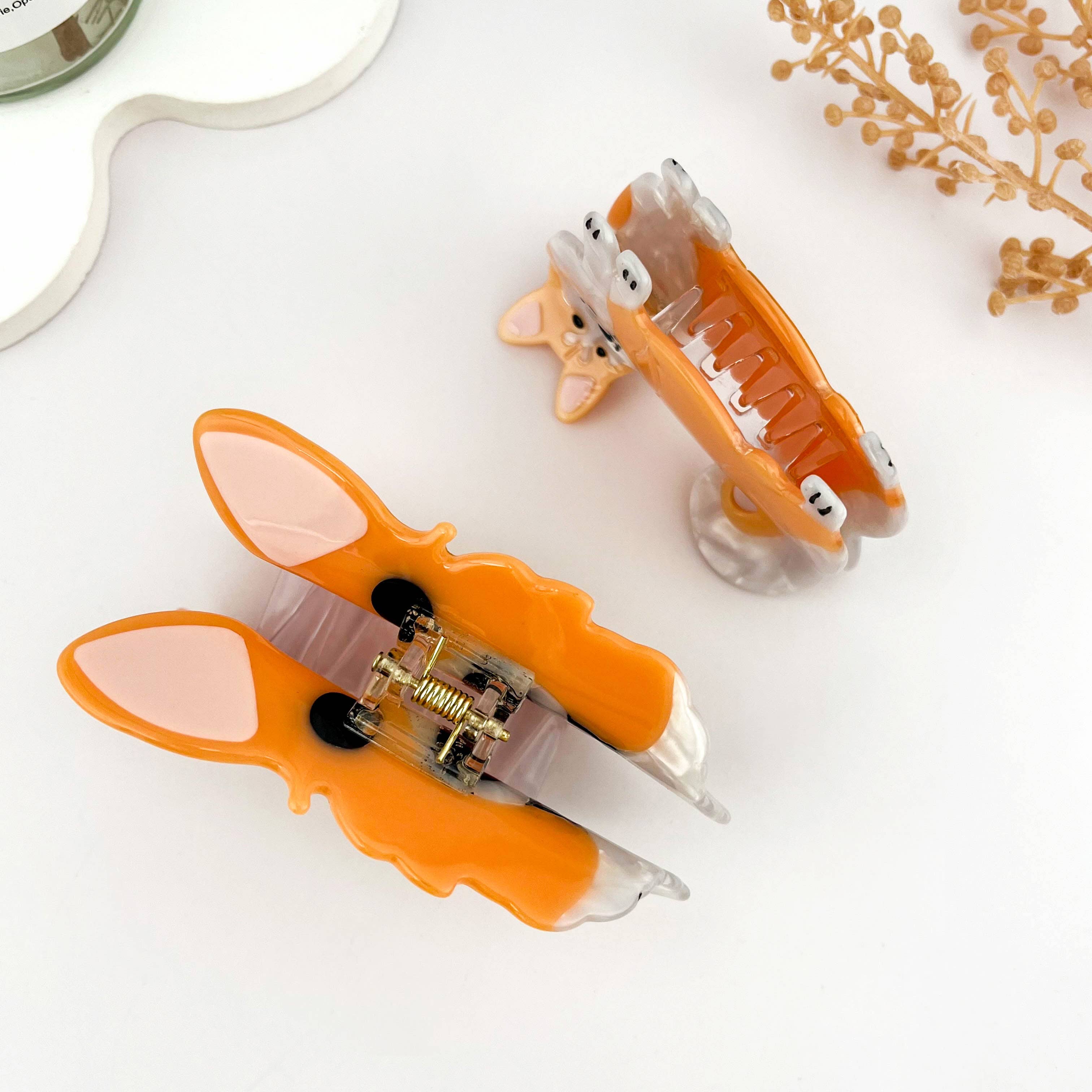 mildstyles - Wholesale Hair Clip - Women's - Cute Corgi Dog Hair Clip Acetate Animal Claw Clip3