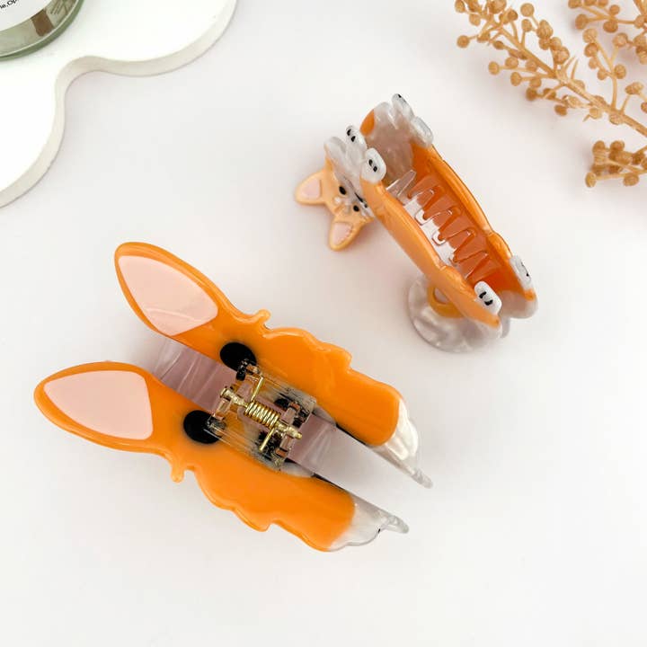 mildstyles - Wholesale Hair Clip - Women's - Cute Corgi Dog Hair Clip Acetate Animal Claw Clip3