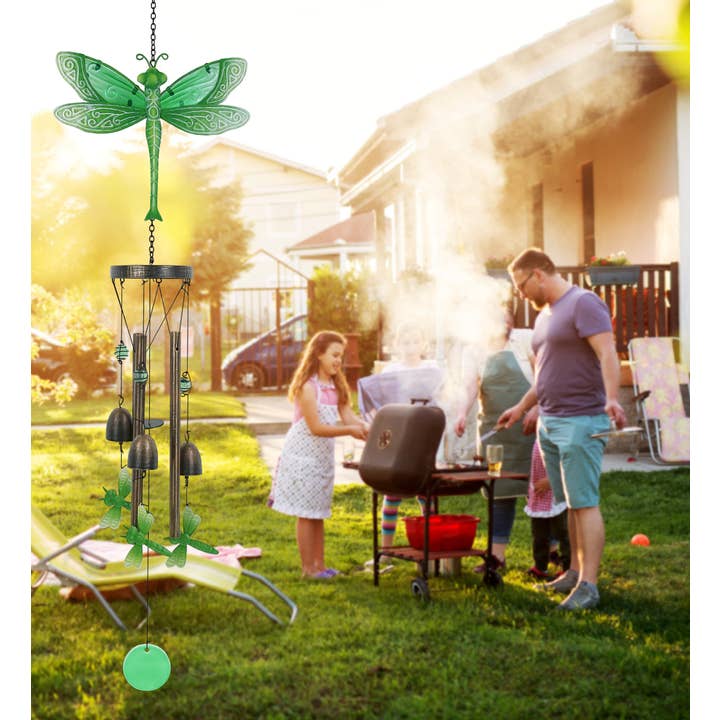 Cota Global - Wholesale Wind Chime - Wind Chime - Green Garden Dragonfly3