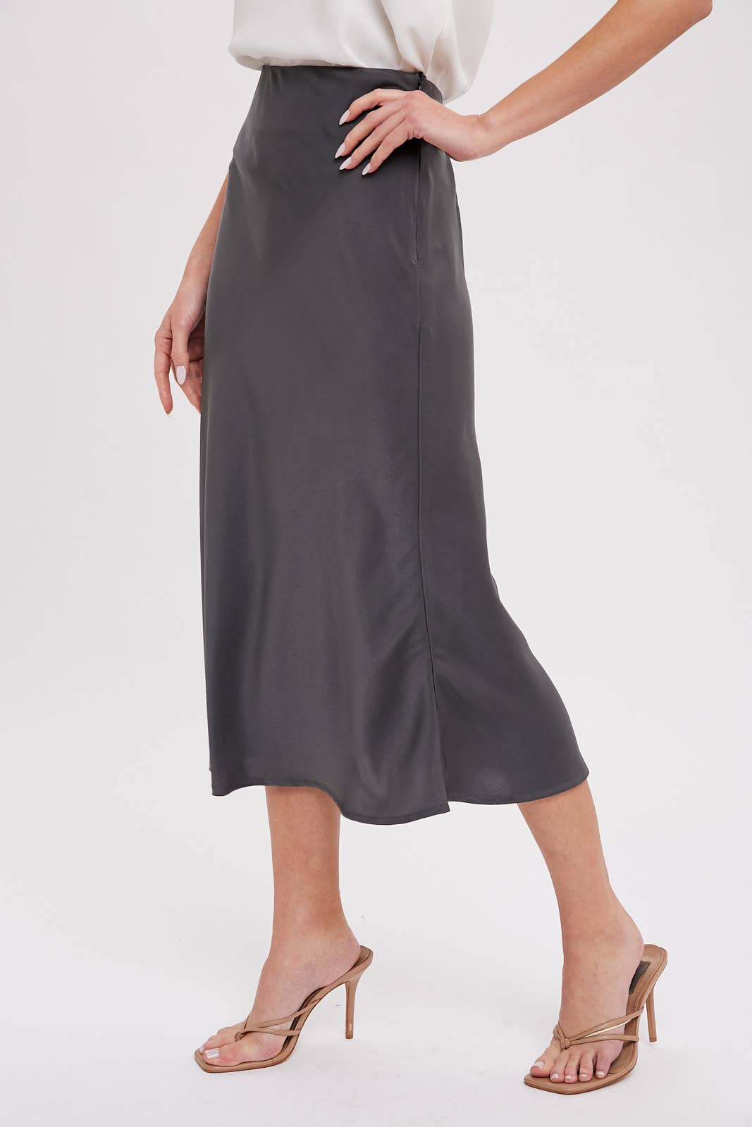 Bluivy – Engroshandel Nederdel - Dame – Midi nederdel i satin20