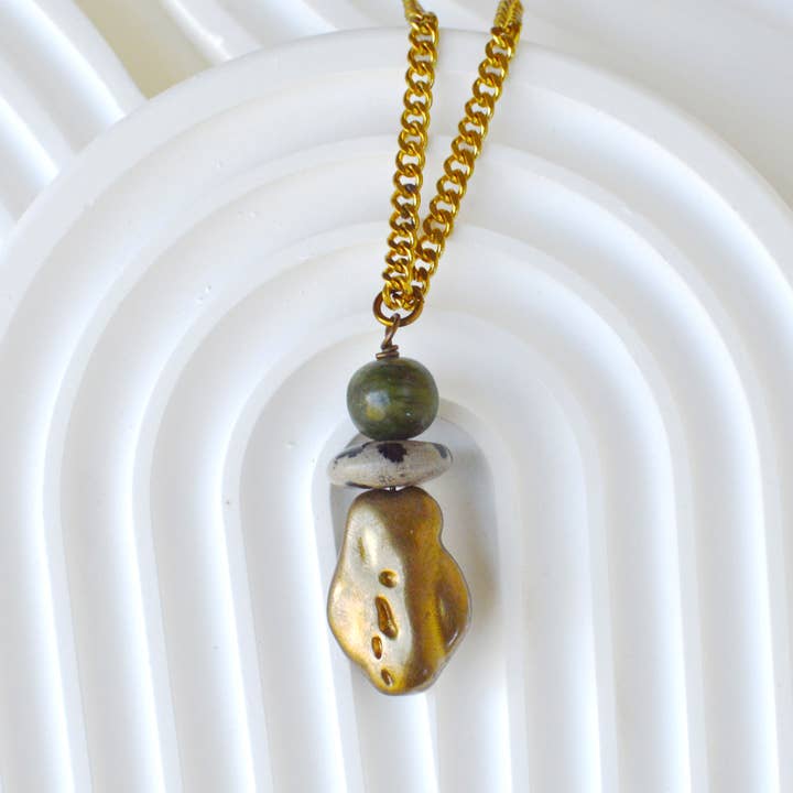 Ker-ij Jewelry - Wholesale Pendant/Charm Necklace - Colette Necklace - Women's Raw Brass Pendant Necklace1