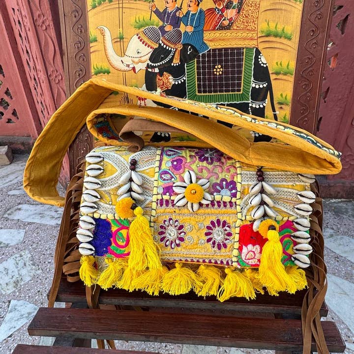 GYPSY STUDIO - Wholesale Shoulder bag – women's - Desert Dazzle: Sequin-Studded Banjara Bag Party Wear Bag 6